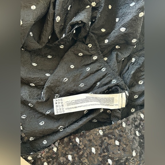 NWOT ZARA TRAPEZE DRESS. BLK/WTE POLKA DOTS. FLATTERING ON ALL BODY TYPES Sz. L - Picture 6 of 10